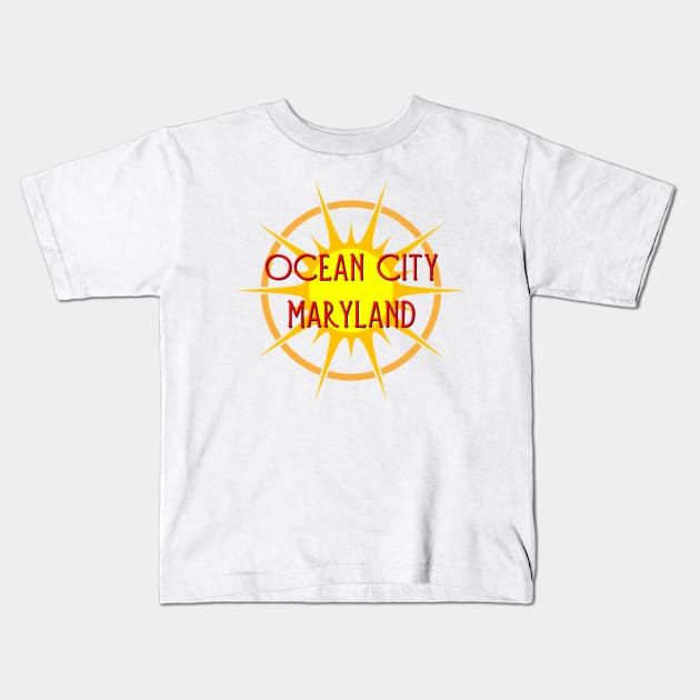 Ocean City, Maryland Kids T-Shirt by Naves